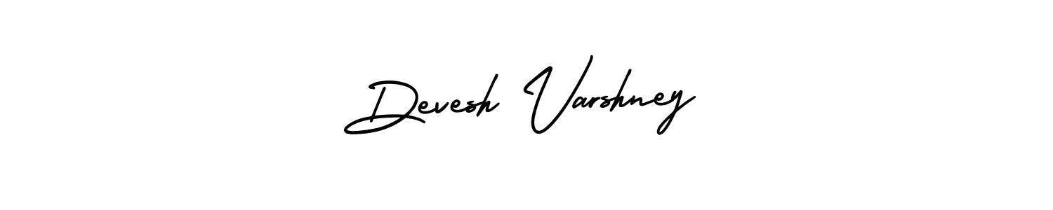 Use a signature maker to create a handwritten signature online. With this signature software, you can design (AmerikaSignatureDemo-Regular) your own signature for name Devesh Varshney. Devesh Varshney signature style 3 images and pictures png