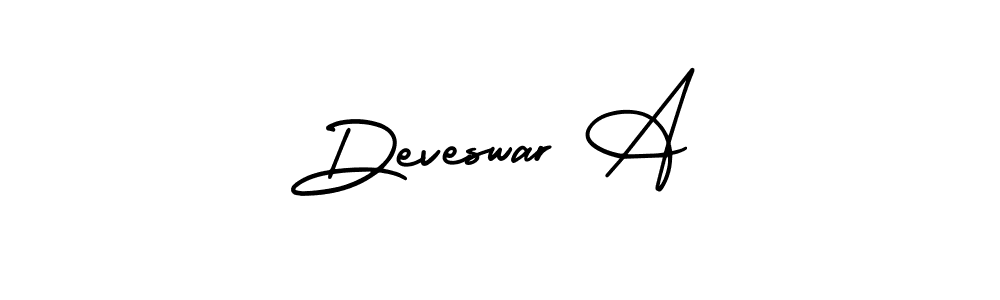 Use a signature maker to create a handwritten signature online. With this signature software, you can design (AmerikaSignatureDemo-Regular) your own signature for name Deveswar A. Deveswar A signature style 3 images and pictures png