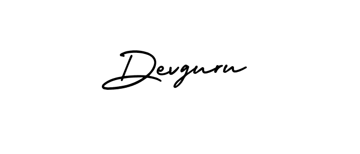 Use a signature maker to create a handwritten signature online. With this signature software, you can design (AmerikaSignatureDemo-Regular) your own signature for name Devguru. Devguru signature style 3 images and pictures png