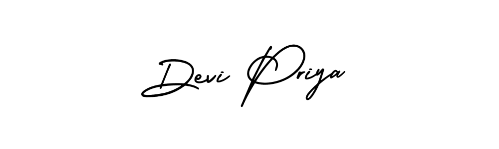 Similarly AmerikaSignatureDemo-Regular is the best handwritten signature design. Signature creator online .You can use it as an online autograph creator for name Devi Priya. Devi Priya signature style 3 images and pictures png