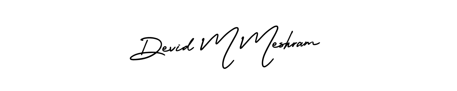 How to Draw Devid M Meshram signature style? AmerikaSignatureDemo-Regular is a latest design signature styles for name Devid M Meshram. Devid M Meshram signature style 3 images and pictures png