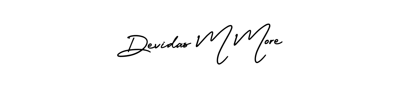 Similarly AmerikaSignatureDemo-Regular is the best handwritten signature design. Signature creator online .You can use it as an online autograph creator for name Devidas M More. Devidas M More signature style 3 images and pictures png