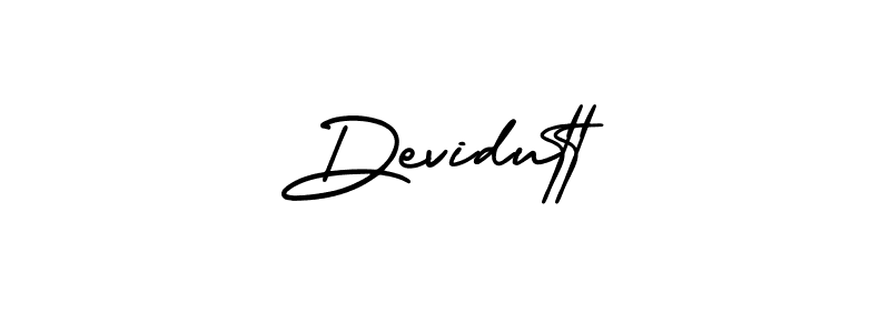Devidutt stylish signature style. Best Handwritten Sign (AmerikaSignatureDemo-Regular) for my name. Handwritten Signature Collection Ideas for my name Devidutt. Devidutt signature style 3 images and pictures png