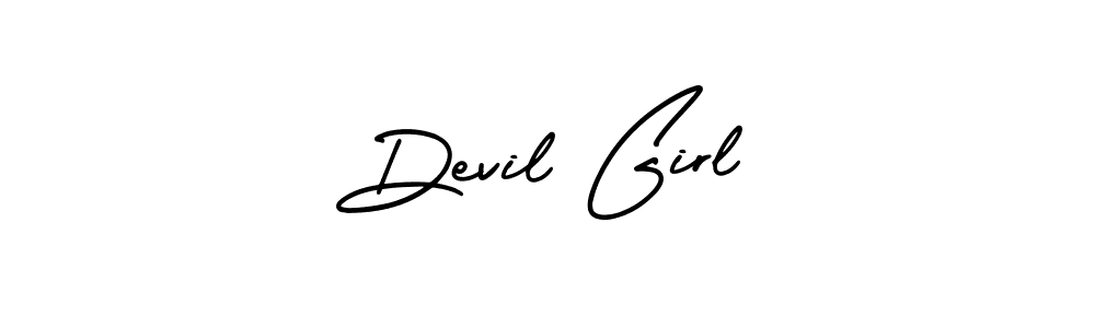 AmerikaSignatureDemo-Regular is a professional signature style that is perfect for those who want to add a touch of class to their signature. It is also a great choice for those who want to make their signature more unique. Get Devil Girl name to fancy signature for free. Devil Girl signature style 3 images and pictures png