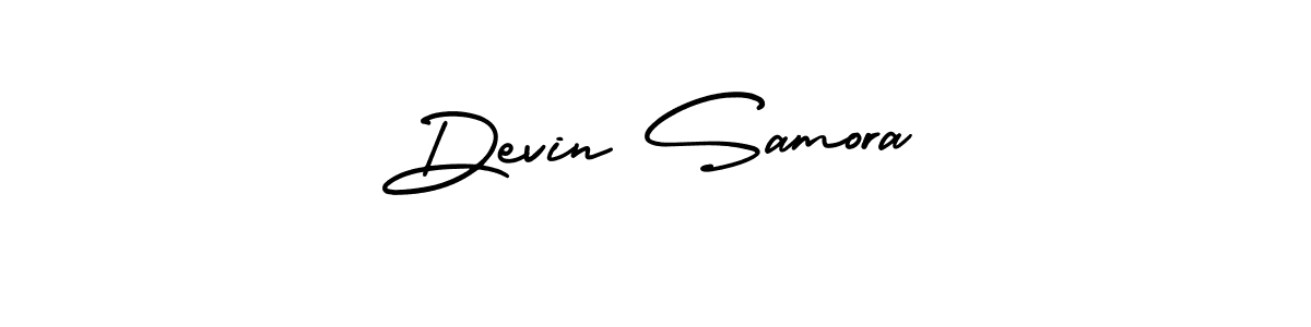 This is the best signature style for the Devin Samora name. Also you like these signature font (AmerikaSignatureDemo-Regular). Mix name signature. Devin Samora signature style 3 images and pictures png