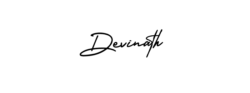 How to make Devinath name signature. Use AmerikaSignatureDemo-Regular style for creating short signs online. This is the latest handwritten sign. Devinath signature style 3 images and pictures png