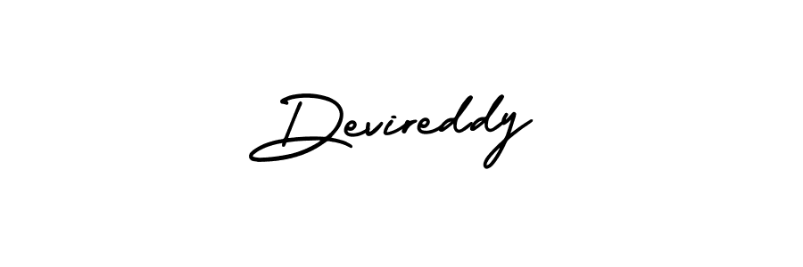 Use a signature maker to create a handwritten signature online. With this signature software, you can design (AmerikaSignatureDemo-Regular) your own signature for name Devireddy. Devireddy signature style 3 images and pictures png