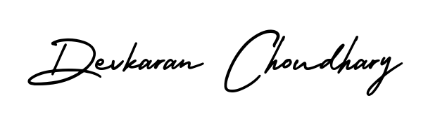 Looking for an artistic signature for Devkaran Choudhary? The AmerikaSignatureDemo-Regular calligraphy style gives a sophisticated flow suitable for business cards and emails. Devkaran Choudhary signature style 3 images and pictures png