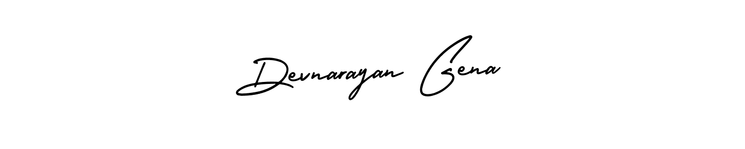Use a signature maker to create a handwritten signature online. With this signature software, you can design (AmerikaSignatureDemo-Regular) your own signature for name Devnarayan Gena. Devnarayan Gena signature style 3 images and pictures png