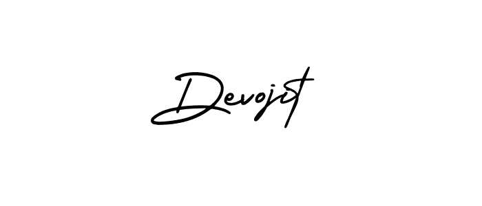 Make a beautiful signature design for name Devojit. With this signature (AmerikaSignatureDemo-Regular) style, you can create a handwritten signature for free. Devojit signature style 3 images and pictures png