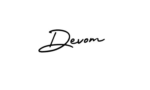 The best way (AmerikaSignatureDemo-Regular) to make a short signature is to pick only two or three words in your name. The name Devom include a total of six letters. For converting this name. Devom signature style 3 images and pictures png