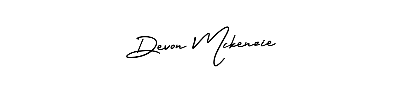 The best way (AmerikaSignatureDemo-Regular) to make a short signature is to pick only two or three words in your name. The name Devon Mckenzie include a total of six letters. For converting this name. Devon Mckenzie signature style 3 images and pictures png