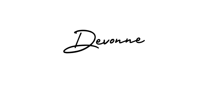 Make a beautiful signature design for name Devonne. With this signature (AmerikaSignatureDemo-Regular) style, you can create a handwritten signature for free. Devonne signature style 3 images and pictures png