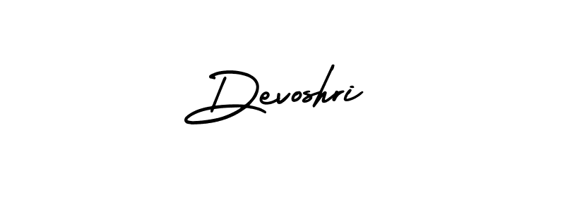 The best way (AmerikaSignatureDemo-Regular) to make a short signature is to pick only two or three words in your name. The name Devoshri include a total of six letters. For converting this name. Devoshri signature style 3 images and pictures png