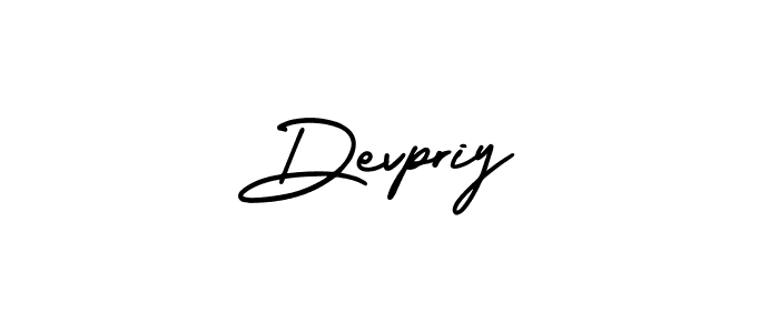 Create a beautiful signature design for name Devpriy. With this signature (AmerikaSignatureDemo-Regular) fonts, you can make a handwritten signature for free. Devpriy signature style 3 images and pictures png