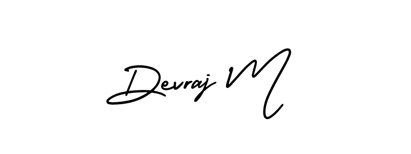 This is the best signature style for the Devraj M name. Also you like these signature font (AmerikaSignatureDemo-Regular). Mix name signature. Devraj M signature style 3 images and pictures png