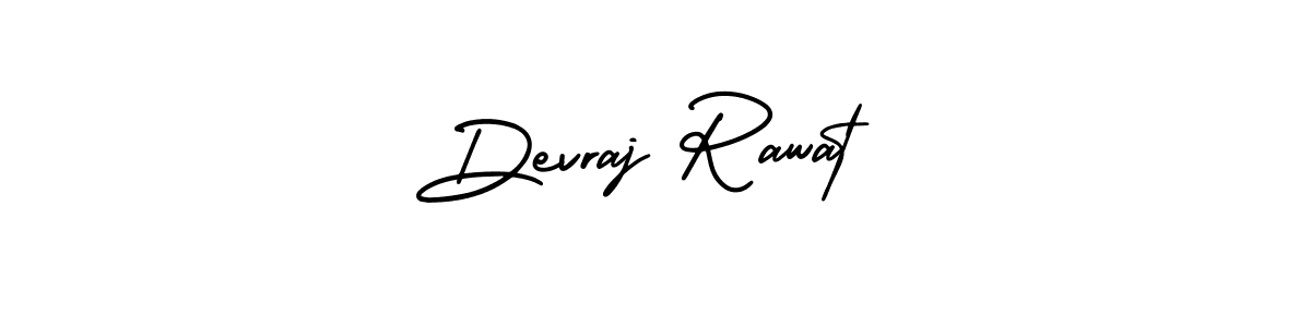 The best way (AmerikaSignatureDemo-Regular) to make a short signature is to pick only two or three words in your name. The name Devraj Rawat include a total of six letters. For converting this name. Devraj Rawat signature style 3 images and pictures png