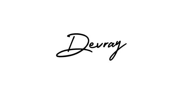 How to make Devray name signature. Use AmerikaSignatureDemo-Regular style for creating short signs online. This is the latest handwritten sign. Devray signature style 3 images and pictures png