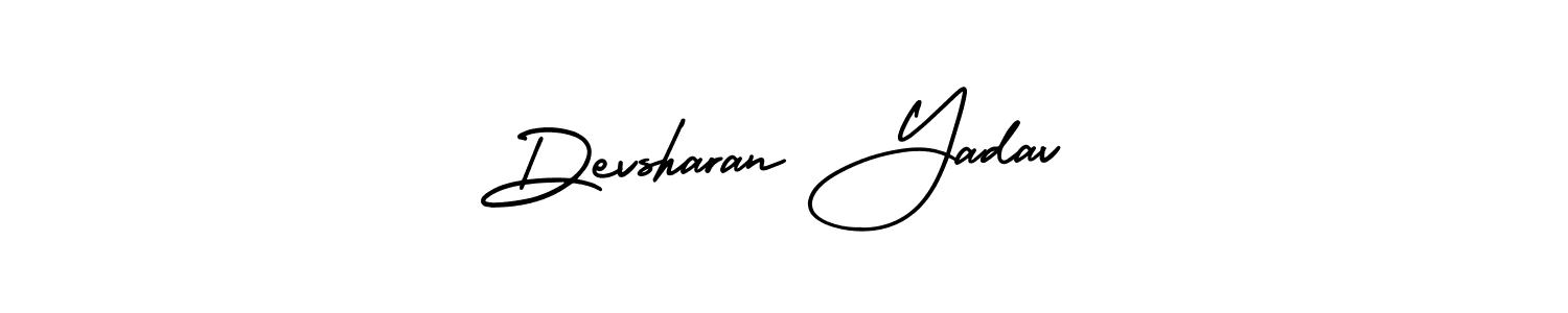 if you are searching for the best signature style for your name Devsharan Yadav. so please give up your signature search. here we have designed multiple signature styles  using AmerikaSignatureDemo-Regular. Devsharan Yadav signature style 3 images and pictures png