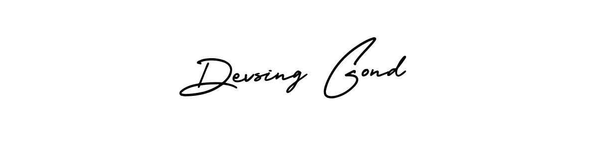 Use a signature maker to create a handwritten signature online. With this signature software, you can design (AmerikaSignatureDemo-Regular) your own signature for name Devsing Gond. Devsing Gond signature style 3 images and pictures png