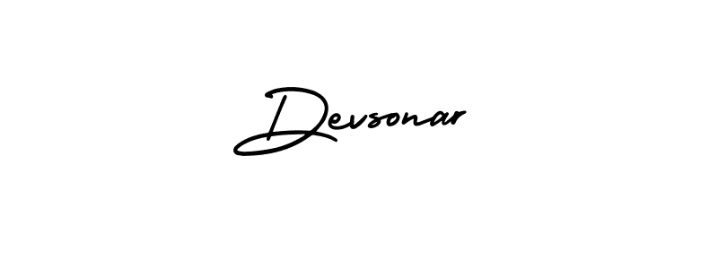How to make Devsonar signature? AmerikaSignatureDemo-Regular is a professional autograph style. Create handwritten signature for Devsonar name. Devsonar signature style 3 images and pictures png