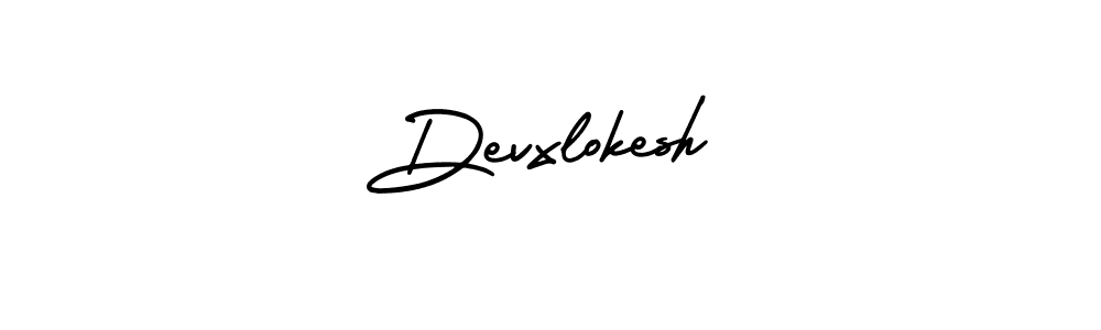 You should practise on your own different ways (AmerikaSignatureDemo-Regular) to write your name (Devxlokesh) in signature. don't let someone else do it for you. Devxlokesh signature style 3 images and pictures png