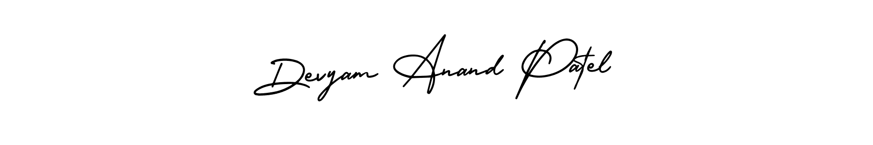 Design your own signature with our free online signature maker. With this signature software, you can create a handwritten (AmerikaSignatureDemo-Regular) signature for name Devyam Anand Patel. Devyam Anand Patel signature style 3 images and pictures png
