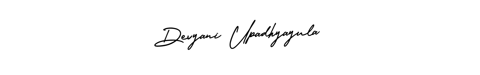 How to make Devyani Upadhyayula signature? AmerikaSignatureDemo-Regular is a professional autograph style. Create handwritten signature for Devyani Upadhyayula name. Devyani Upadhyayula signature style 3 images and pictures png