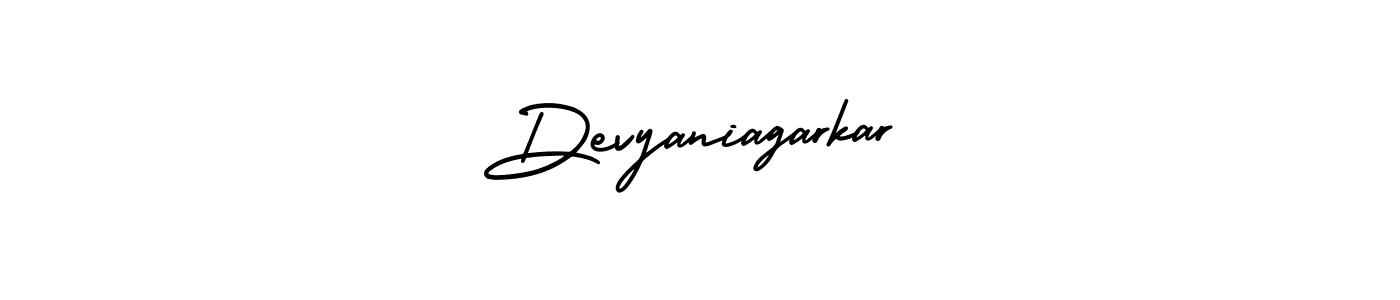 The best way (AmerikaSignatureDemo-Regular) to make a short signature is to pick only two or three words in your name. The name Devyaniagarkar include a total of six letters. For converting this name. Devyaniagarkar signature style 3 images and pictures png