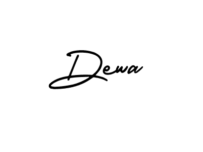 How to make Dewa name signature. Use AmerikaSignatureDemo-Regular style for creating short signs online. This is the latest handwritten sign. Dewa signature style 3 images and pictures png