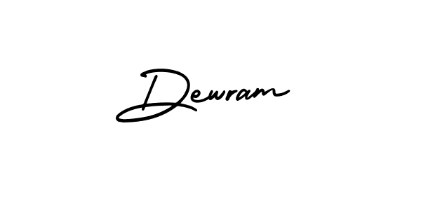 Use a signature maker to create a handwritten signature online. With this signature software, you can design (AmerikaSignatureDemo-Regular) your own signature for name Dewram. Dewram signature style 3 images and pictures png