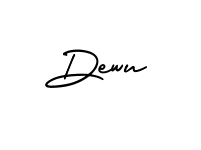 Create a beautiful signature design for name Dewu. With this signature (AmerikaSignatureDemo-Regular) fonts, you can make a handwritten signature for free. Dewu signature style 3 images and pictures png