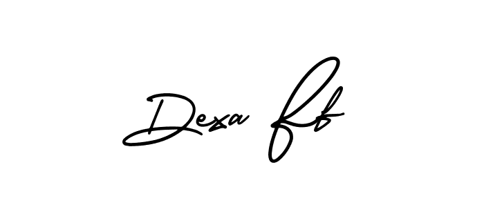 Design your own signature with our free online signature maker. With this signature software, you can create a handwritten (AmerikaSignatureDemo-Regular) signature for name Dexa Ff. Dexa Ff signature style 3 images and pictures png