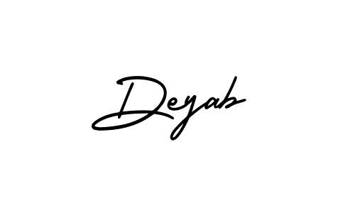 Deyab stylish signature style. Best Handwritten Sign (AmerikaSignatureDemo-Regular) for my name. Handwritten Signature Collection Ideas for my name Deyab. Deyab signature style 3 images and pictures png