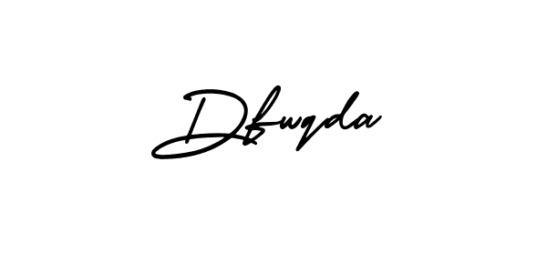 How to make Dfwqda name signature. Use AmerikaSignatureDemo-Regular style for creating short signs online. This is the latest handwritten sign. Dfwqda signature style 3 images and pictures png
