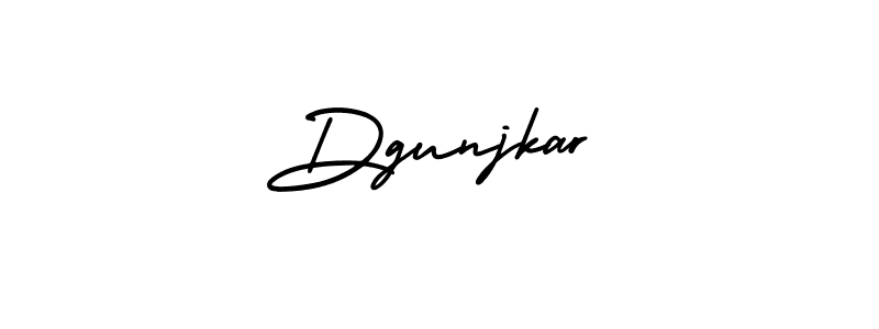 The best way (AmerikaSignatureDemo-Regular) to make a short signature is to pick only two or three words in your name. The name Dgunjkar include a total of six letters. For converting this name. Dgunjkar signature style 3 images and pictures png