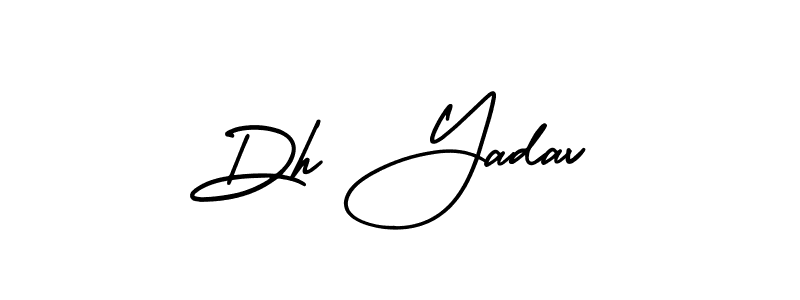 This is the best signature style for the Dh Yadav name. Also you like these signature font (AmerikaSignatureDemo-Regular). Mix name signature. Dh Yadav signature style 3 images and pictures png