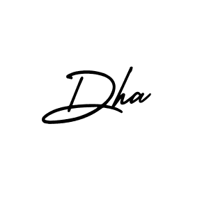 Design your own signature with our free online signature maker. With this signature software, you can create a handwritten (AmerikaSignatureDemo-Regular) signature for name Dha. Dha signature style 3 images and pictures png