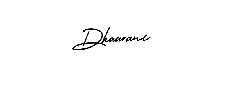 Create a beautiful signature design for name Dhaarani. With this signature (AmerikaSignatureDemo-Regular) fonts, you can make a handwritten signature for free. Dhaarani signature style 3 images and pictures png