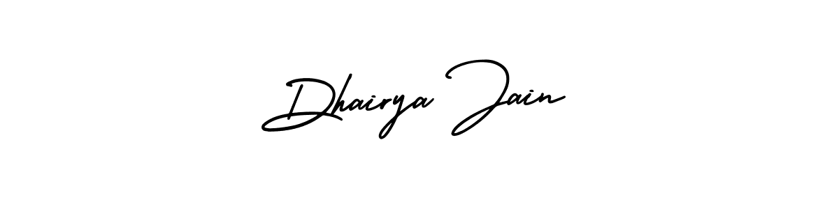 How to Draw Dhairya Jain signature style? AmerikaSignatureDemo-Regular is a latest design signature styles for name Dhairya Jain. Dhairya Jain signature style 3 images and pictures png