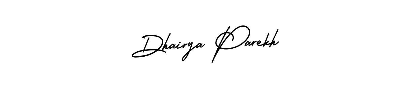 You can use this online signature creator to create a handwritten signature for the name Dhairya Parekh. This is the best online autograph maker. Dhairya Parekh signature style 3 images and pictures png
