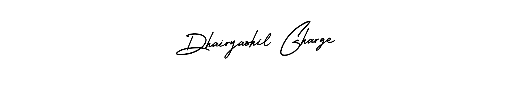 This is the best signature style for the Dhairyashil Gharge name. Also you like these signature font (AmerikaSignatureDemo-Regular). Mix name signature. Dhairyashil Gharge signature style 3 images and pictures png