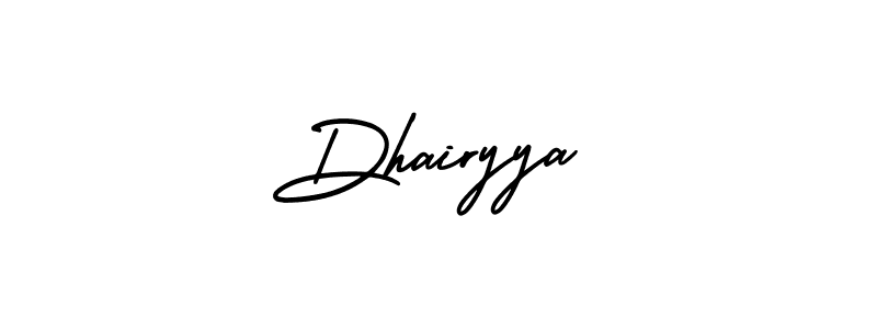 AmerikaSignatureDemo-Regular is a professional signature style that is perfect for those who want to add a touch of class to their signature. It is also a great choice for those who want to make their signature more unique. Get Dhairyya name to fancy signature for free. Dhairyya signature style 3 images and pictures png