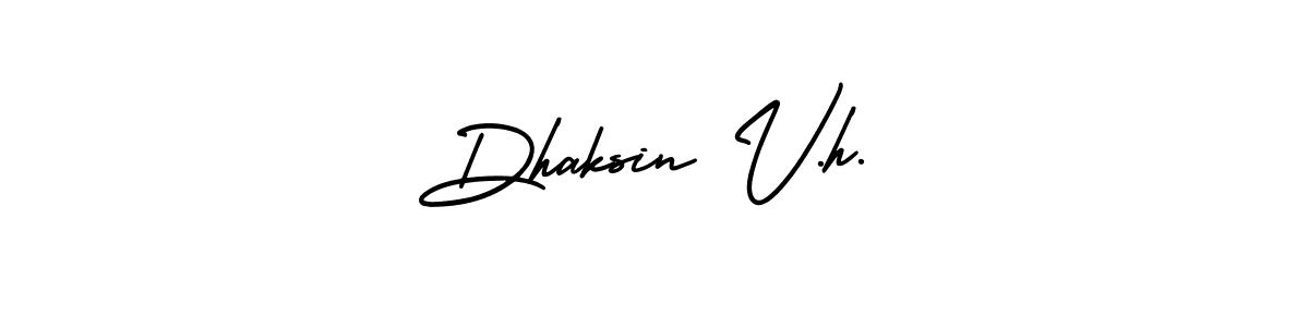 AmerikaSignatureDemo-Regular is a professional signature style that is perfect for those who want to add a touch of class to their signature. It is also a great choice for those who want to make their signature more unique. Get Dhaksin V.h. name to fancy signature for free. Dhaksin V.h. signature style 3 images and pictures png
