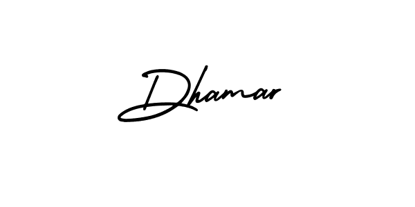 Make a beautiful signature design for name Dhamar. With this signature (AmerikaSignatureDemo-Regular) style, you can create a handwritten signature for free. Dhamar signature style 3 images and pictures png