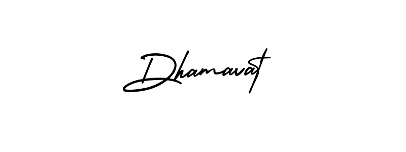 How to make Dhamavat name signature. Use AmerikaSignatureDemo-Regular style for creating short signs online. This is the latest handwritten sign. Dhamavat signature style 3 images and pictures png