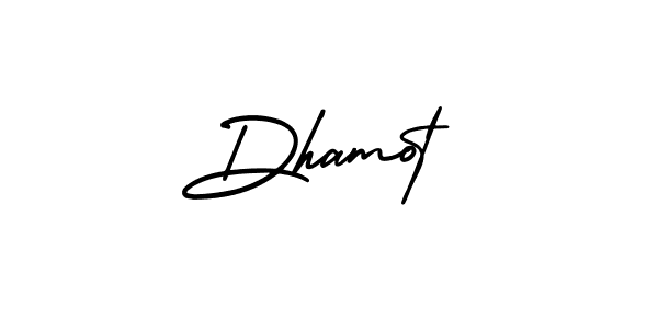 Use a signature maker to create a handwritten signature online. With this signature software, you can design (AmerikaSignatureDemo-Regular) your own signature for name Dhamot. Dhamot signature style 3 images and pictures png