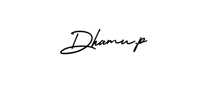 Create a beautiful signature design for name Dhamu.p. With this signature (AmerikaSignatureDemo-Regular) fonts, you can make a handwritten signature for free. Dhamu.p signature style 3 images and pictures png