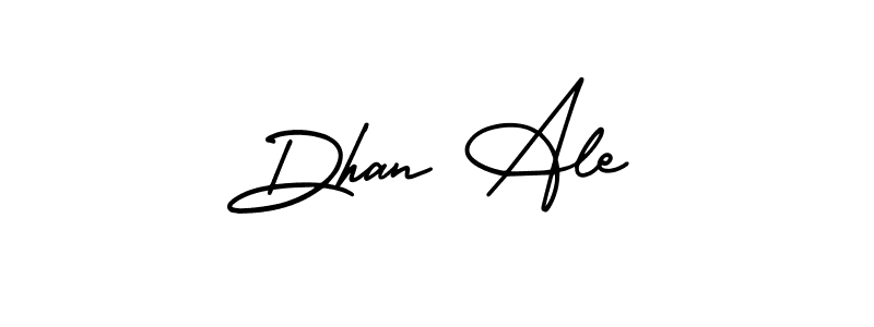 Also You can easily find your signature by using the search form. We will create Dhan Ale name handwritten signature images for you free of cost using AmerikaSignatureDemo-Regular sign style. Dhan Ale signature style 3 images and pictures png