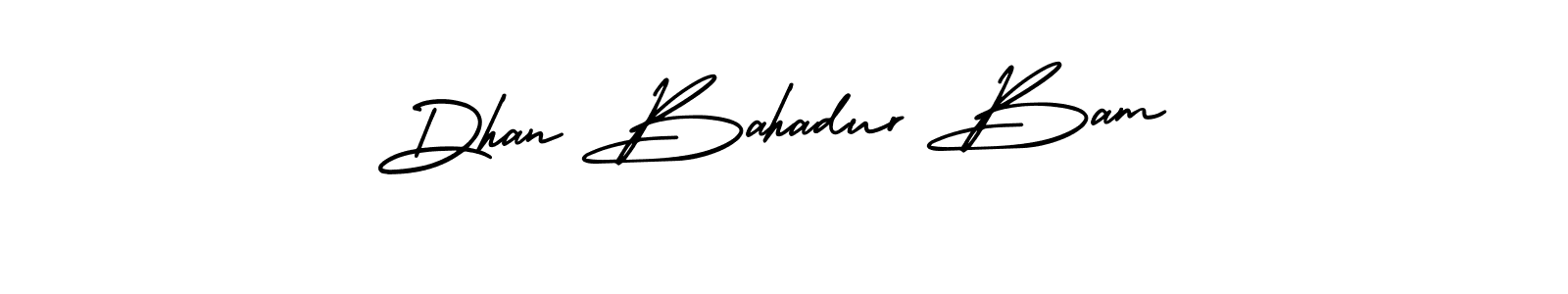 Design your own signature with our free online signature maker. With this signature software, you can create a handwritten (AmerikaSignatureDemo-Regular) signature for name Dhan Bahadur Bam. Dhan Bahadur Bam signature style 3 images and pictures png